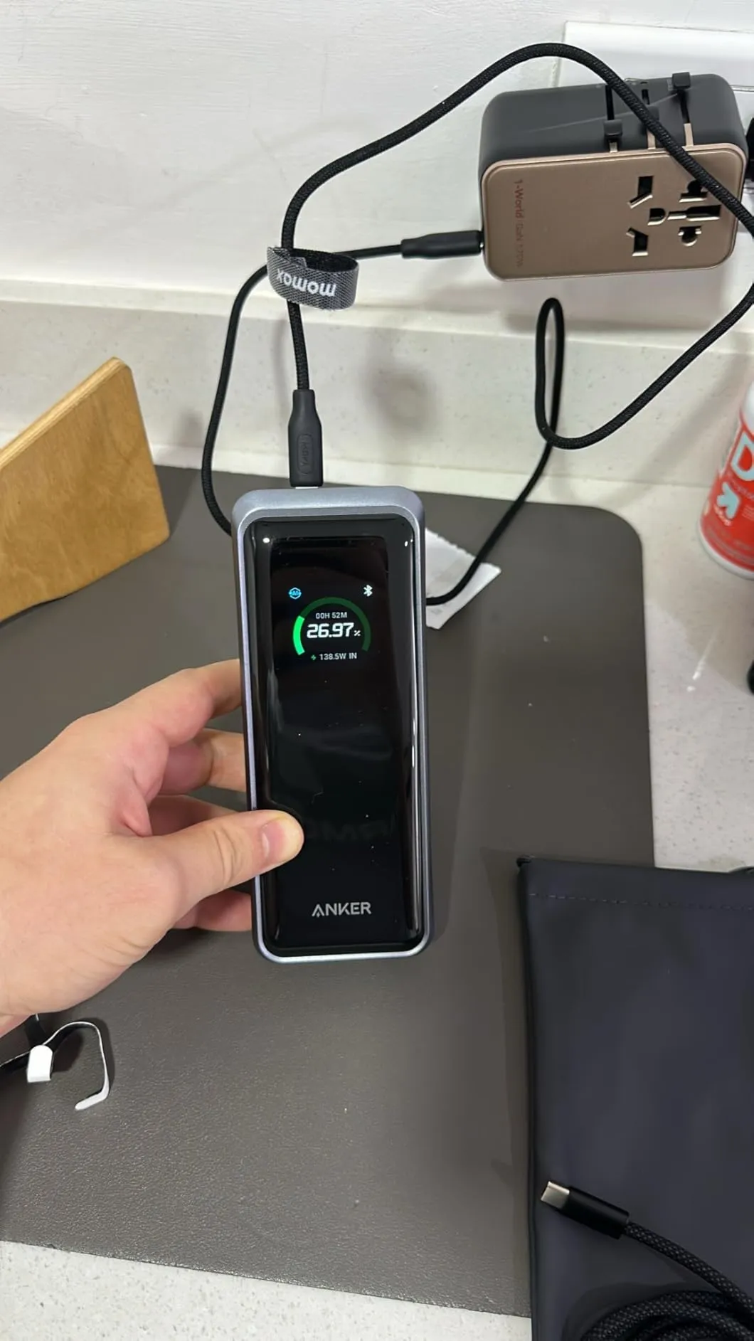 1-World 4-Port Travel GaN Charger 100W